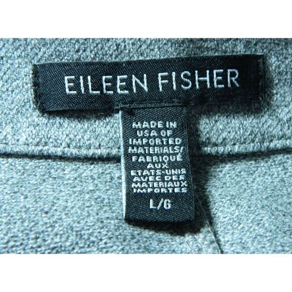 Eileen Fisher Jacket‎ Womens Size Large Gray Round Neck Full Zip Casual Preppy - Picture 9 of 10